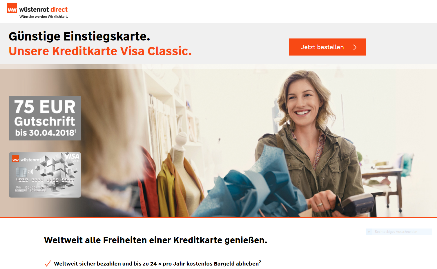 Wüstenrot & Württembergische Visa Classic Kreditcard